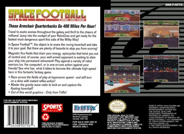 Space Football - One on One (USA) box cover back